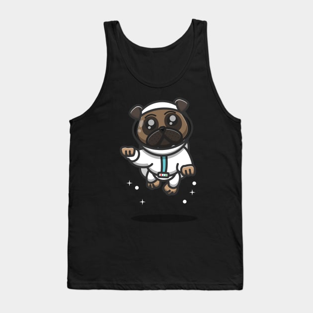 astronot pug dog in action Tank Top by fflat hds
